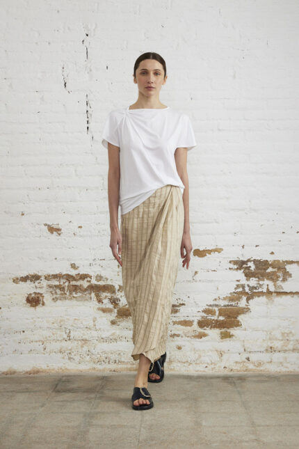 Camiseta Sita Murt blanca fluida con nudo