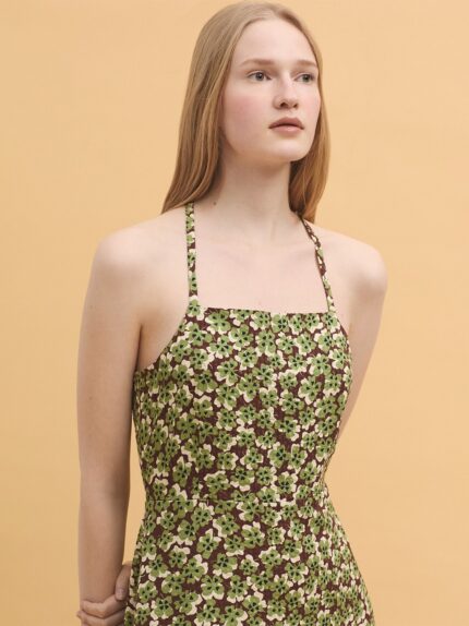 Vestido Nice Things seersucker Lucky Clover cuerda