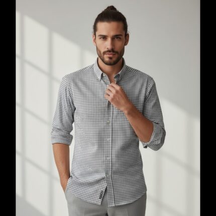 Camisa Corsare Valle cuadros botón en  cuello