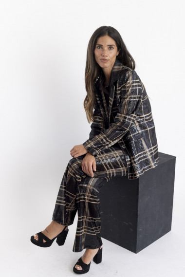 Blazer BMB & Co. Smart cuadros lentejuelas
