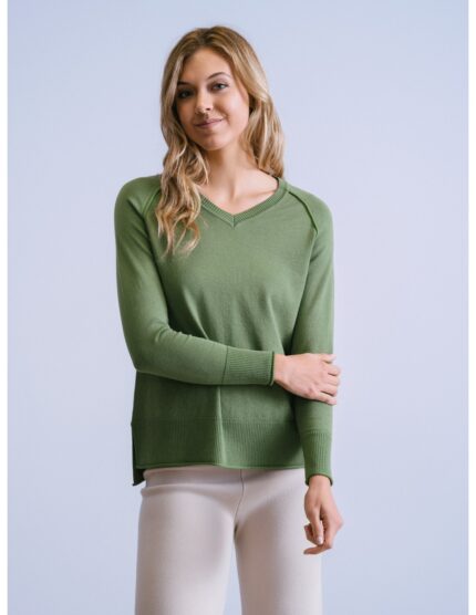 Jersey WNT Collection básico cuello pico verde