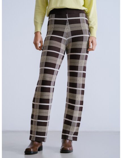 Pantalón punto WNT Collection jacquard cuadro