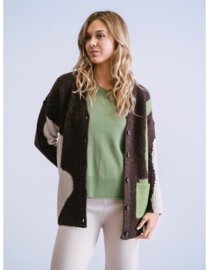 Chaqueta punto WNT Collection intarsia trenzas