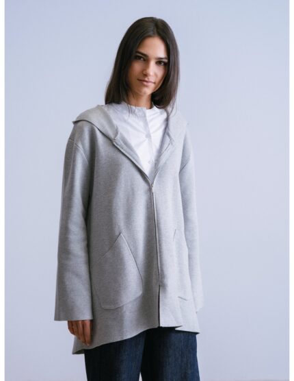 Chaqueta punto WNT Collection capucha gris