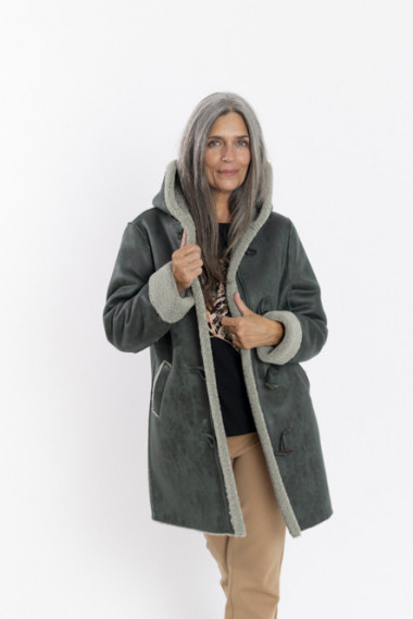 Abrigo BMB & Co.  doble faz verde Egusky