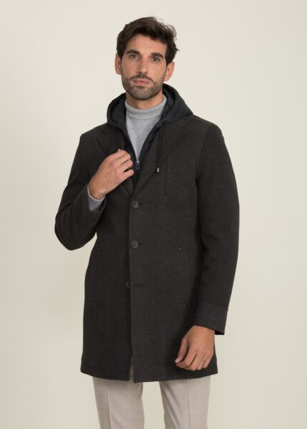 Abrigo Bicycle Volga capucha gris marengo