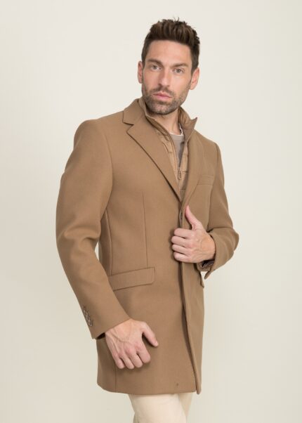 Abrigo Bicycle Loja paño camel