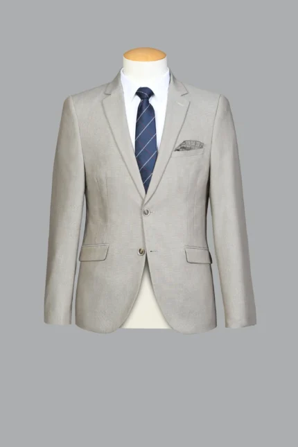 Traje Capelhi Pireo beige microdibujo semi slim fit