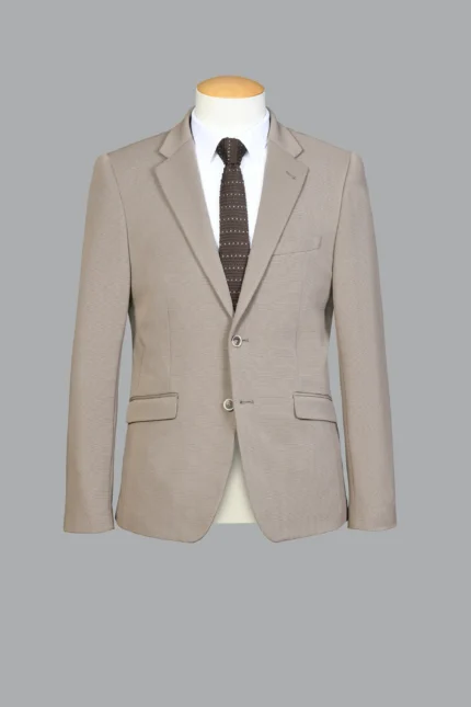 Traje Capelhi Pireo beige cuadrillé semi slim fit
