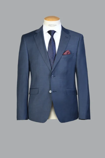 Traje Capelhi Oxford azul cobalto lana semi slim fit
