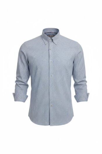 camisa hombre Gendive cuadros pequeños azul