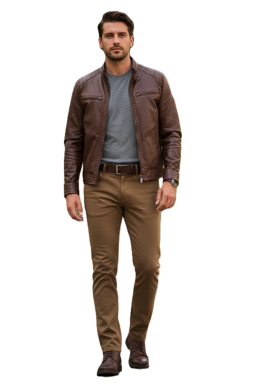 123795 (1) pantalón hombre Pertegaz espiga elástico beige