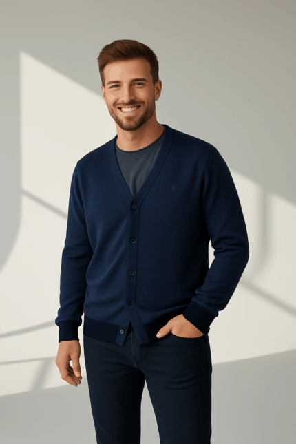 Cardigan hombre Pertegaz azul marino