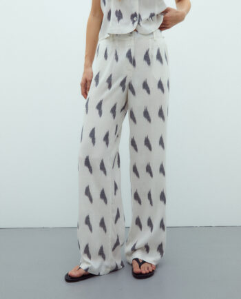 pantalón recto estampado de mujer Andam geométrico