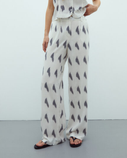 pantalón recto estampado de mujer Andam geométrico
