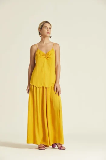 Top tirantes mujer mostaza Event by Oky