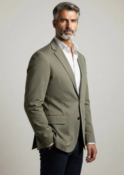 Americana sport hombre verde oliva Pertegaz elegante