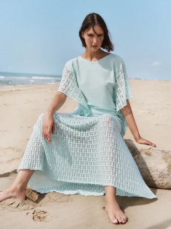 Capa de punto mujer Sita Murt verde agua