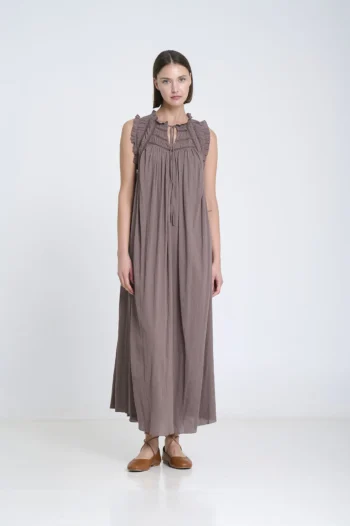 Vestido largo mujer bambula y encaje Sita Murt Lucas LCS Benissa