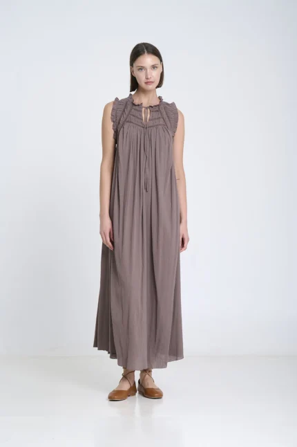 Vestido largo mujer bambula y encaje Sita Murt Lucas LCS Benissa