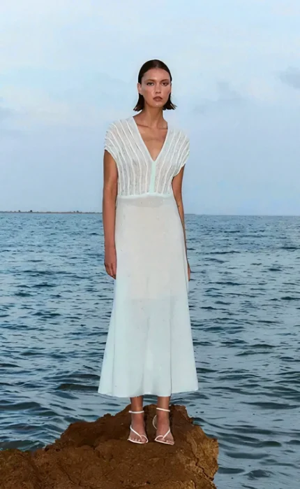 Vestido Midi Mujer Escote Pico Sita Murt Lucas LCS Benissa