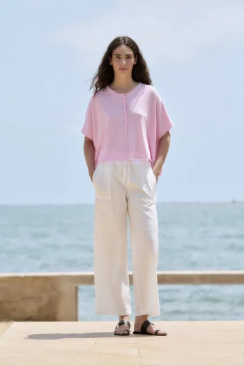 Chaqueta de punto oversize mujer Sita Murt rosa