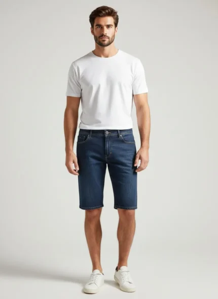 Bermuda vaquera slim hombre azul medio BX Jeans