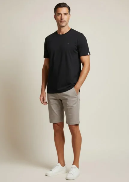 Camiseta básica hombre negra Pertegaz algodón 100%