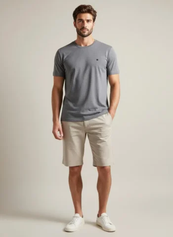 Camiseta hombre azul claro viscosa Pertegaz manga corta