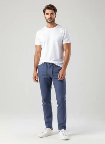 Pantalón sport hombre azul tinta lino tencel BX Jeans