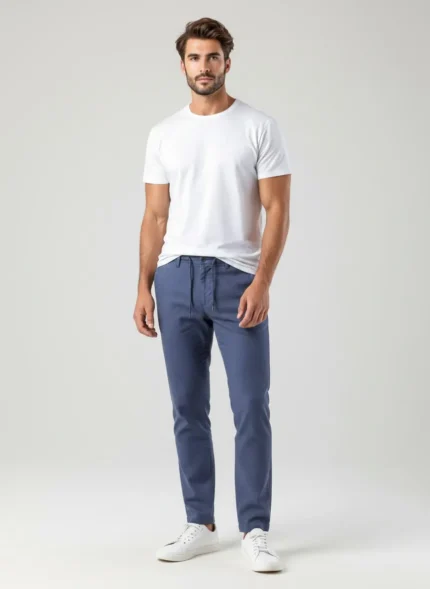 Pantalón sport hombre azul tinta lino tencel BX Jeans