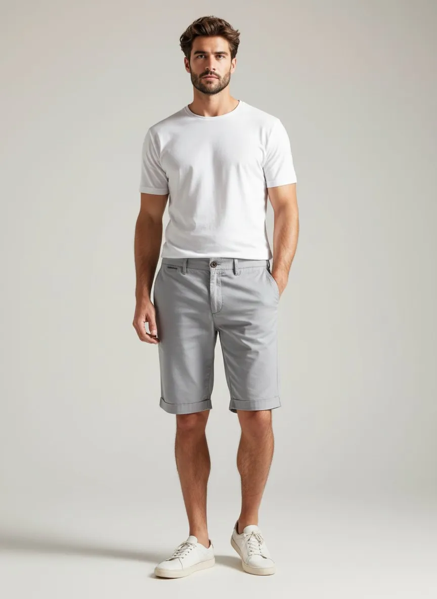 124538 (2) ermuda hombre algodón gris Pertegaz con bolsillo francés