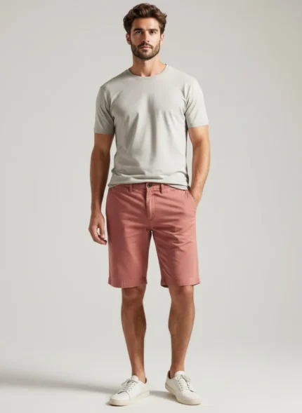 Bermuda hombre algodón coral Pertegaz verano