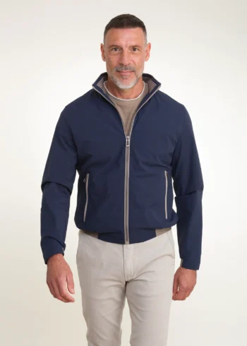Cazadora corta hombre color marino Lino Clemente Lucas LCS Benissa