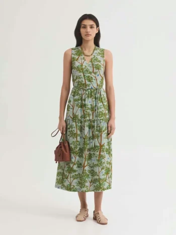 Vestido Pine Trees mujer Nice Things estampado natural