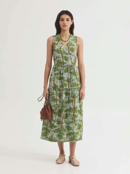 Vestido Pine Trees mujer Nice Things estampado natural