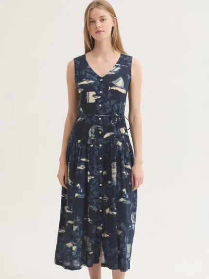 Vestido Midsummer Books mujer Nice Things azul marino